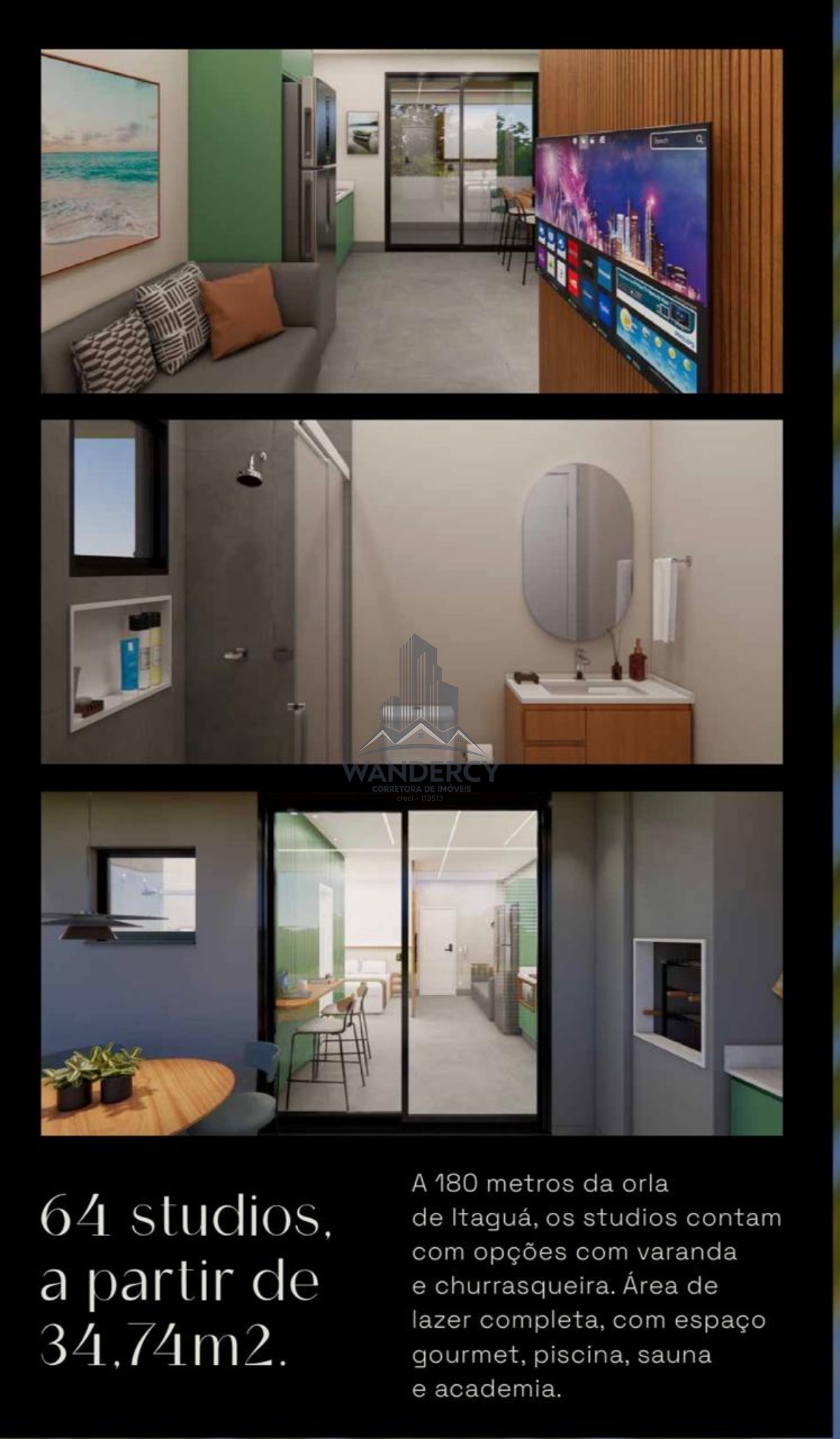 Apartamento, 1 quarto, 34 m² - Foto 3